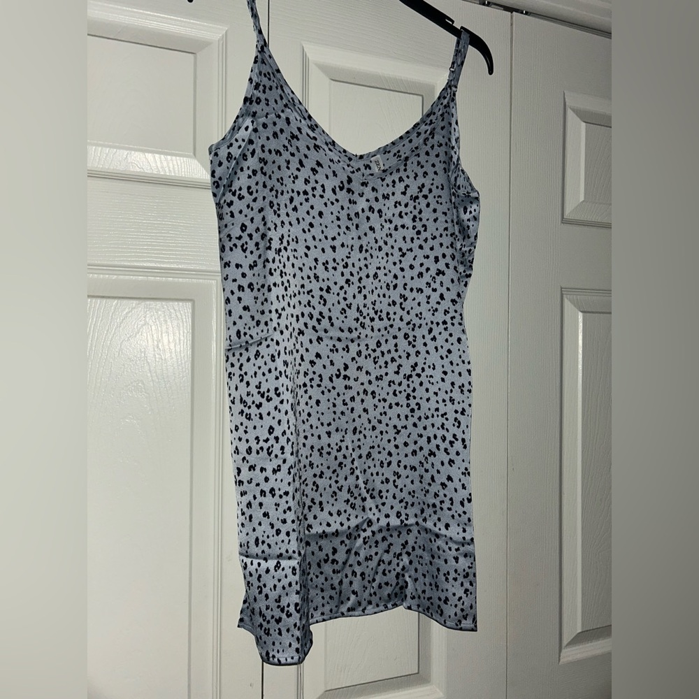 Zenana Outfitters Blue and Black Animal Print Dress